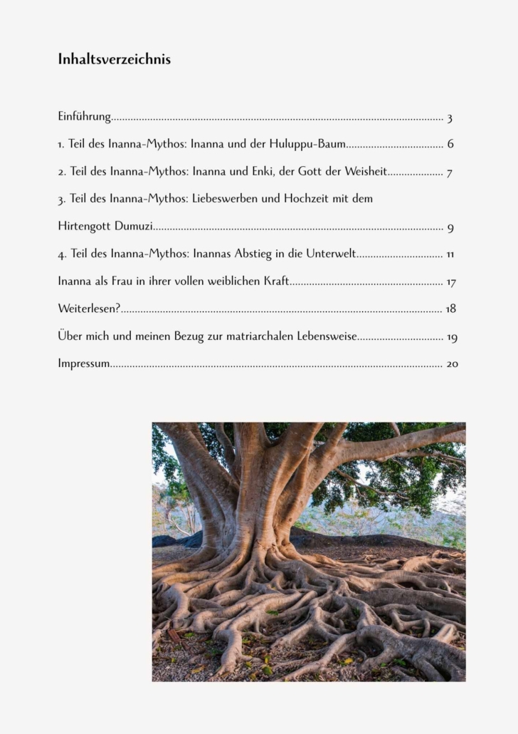 Inanna-Mythos E-book-Inhaltsverzeichnis Inanna-Mythos E-Book Inhaltsverzeichnis
